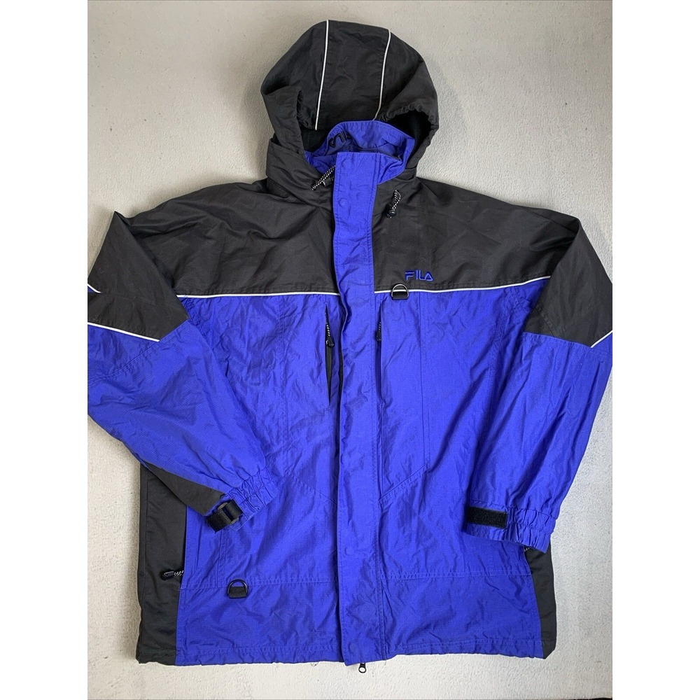 FILA Jacket Mens Size XL Reflective Magic Line Bomber Snow Vintage 90's Coat